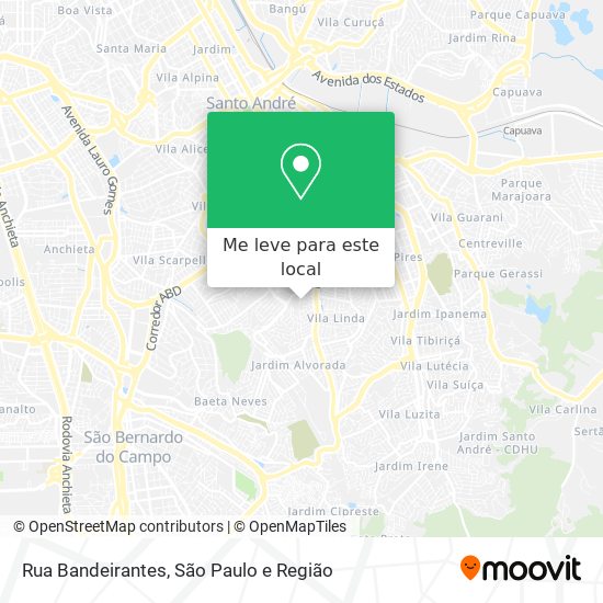 Rua Bandeirantes mapa