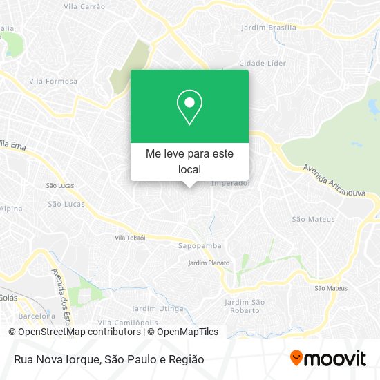 Rua Nova Iorque mapa
