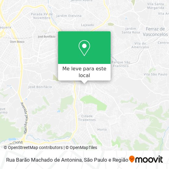 Rua Barão Machado de Antonina mapa