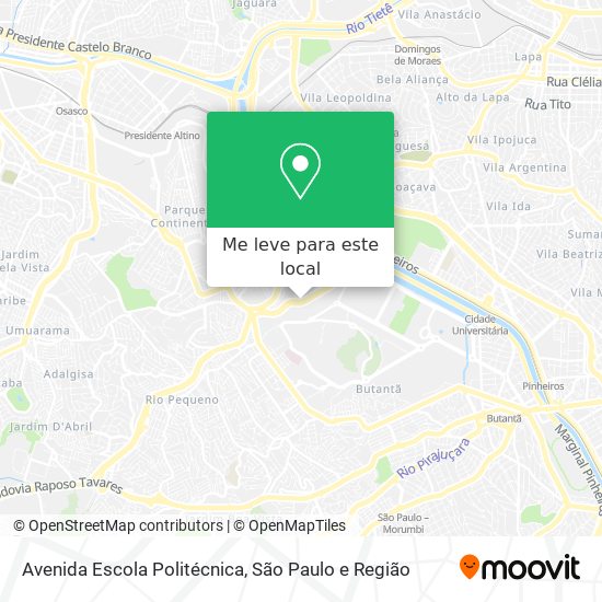 Avenida Escola Politécnica mapa
