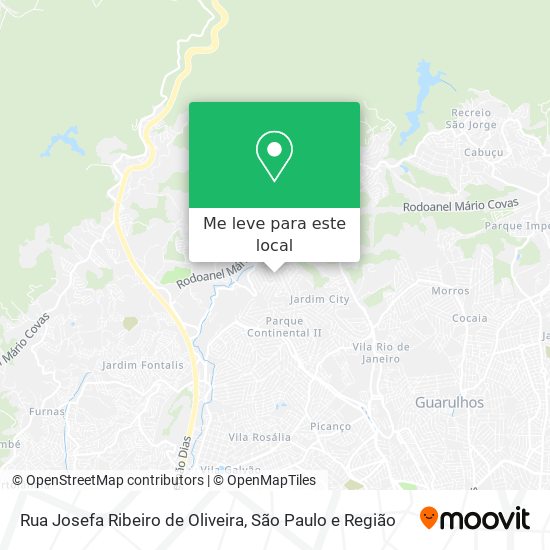 Rua Josefa Ribeiro de Oliveira mapa