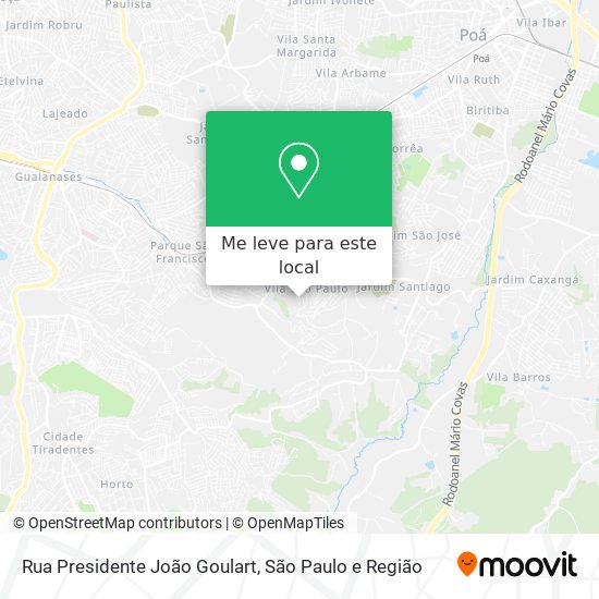 Rua Presidente João Goulart mapa