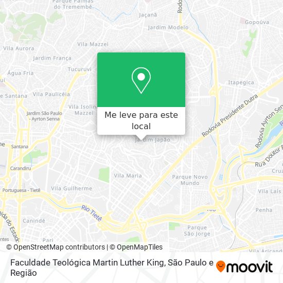Faculdade Teológica Martin Luther King mapa