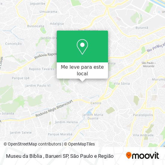 Museu da Bíblia , Barueri SP mapa