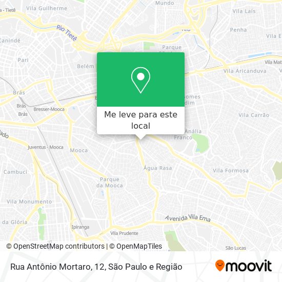 Rua Antônio Mortaro, 12 mapa