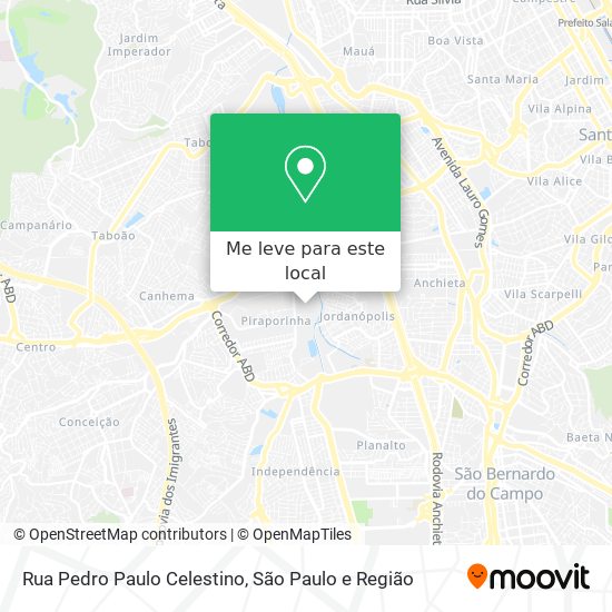 Rua Pedro Paulo Celestino mapa