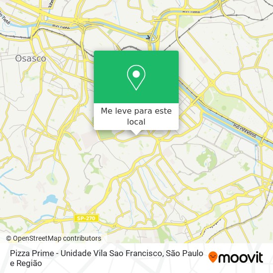 Pizza Prime - Unidade Vila Sao Francisco mapa
