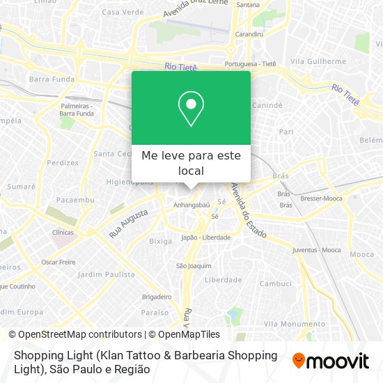 Shopping Light (Klan Tattoo & Barbearia Shopping Light) mapa