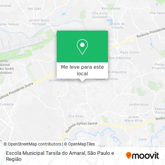 Escola Municipal Tarsila do Amaral mapa