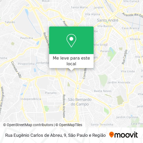 Rua Eugênio Carlos de Abreu, 9 mapa