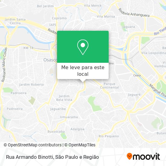 Rua Armando Binotti mapa