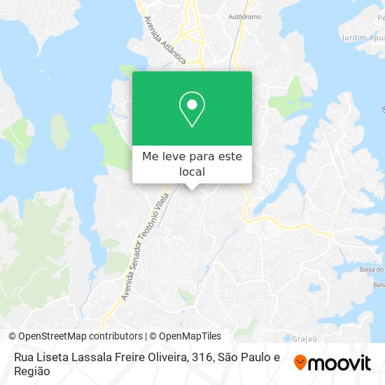 Rua Liseta Lassala Freire Oliveira, 316 mapa