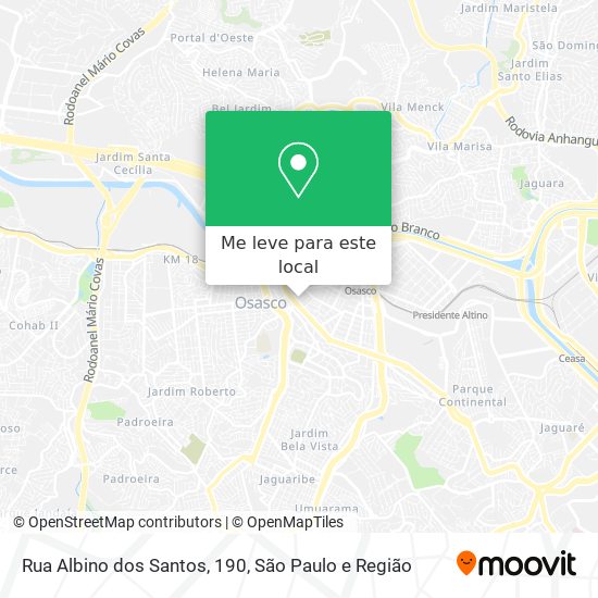 Rua Albino dos Santos, 190 mapa