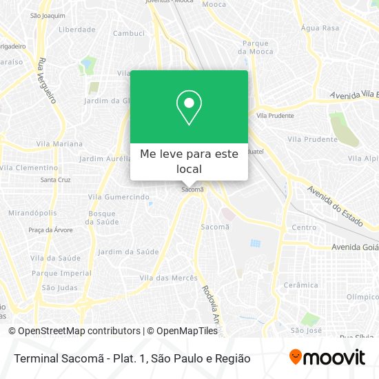 Terminal Sacomã - Plat. 1 mapa
