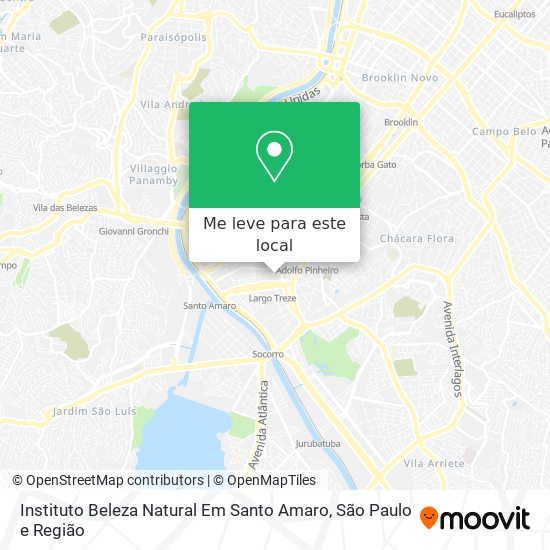 Instituto Beleza Natural Em Santo Amaro mapa