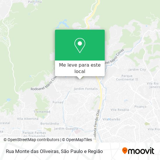 Rua Monte das Oliveiras mapa
