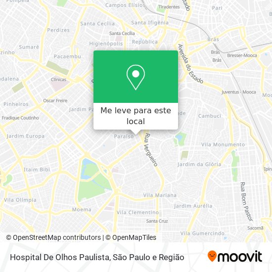 Hospital De Olhos Paulista mapa