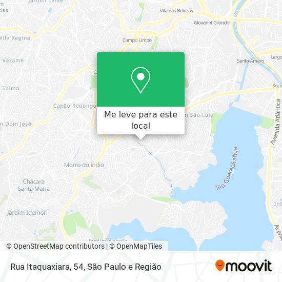 Rua Itaquaxiara, 54 mapa