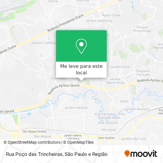 Rua Poço das Trincheiras mapa