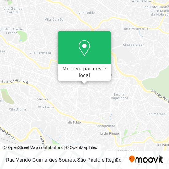 Rua Vando Guimarães Soares mapa