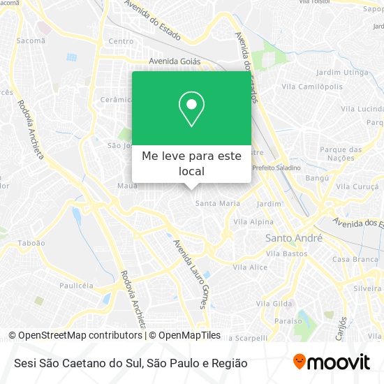 Sesi São Caetano do Sul mapa