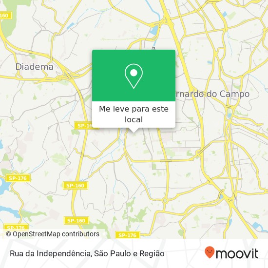 Rua da Independência mapa