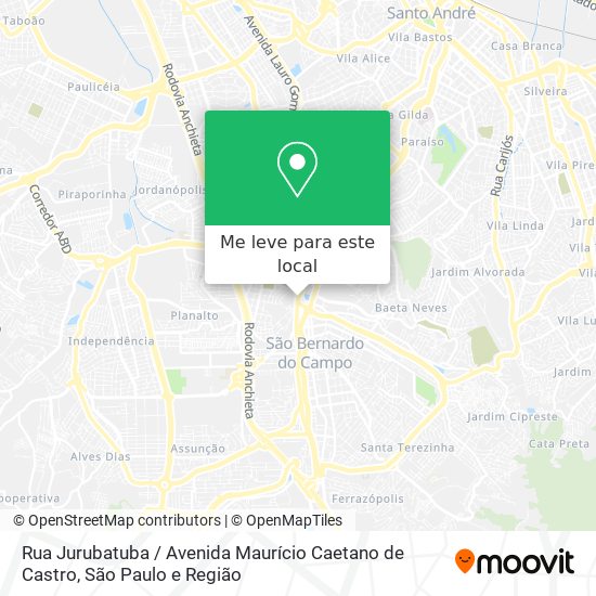 Rua Jurubatuba / Avenida Maurício Caetano de Castro mapa