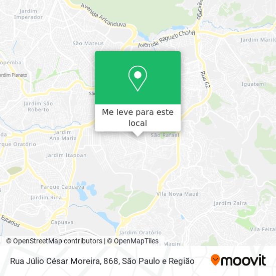 Rua Júlio César Moreira, 868 mapa