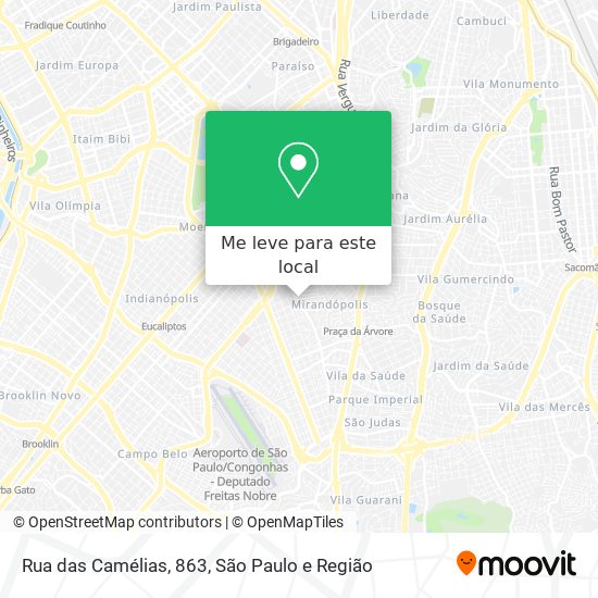 Rua das Camélias, 863 mapa