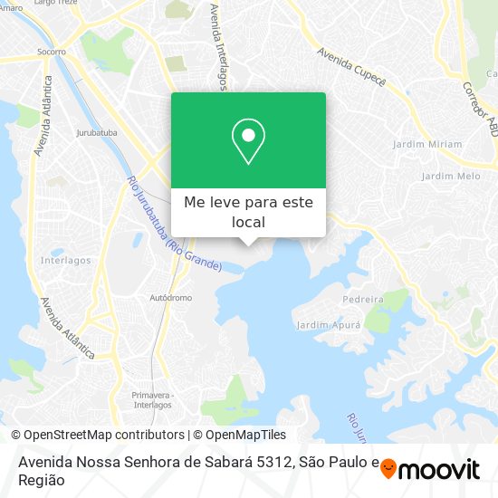 Avenida Nossa Senhora de Sabará 5312 mapa