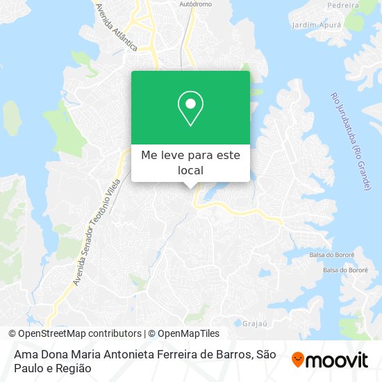 Ama Dona Maria Antonieta Ferreira de Barros mapa