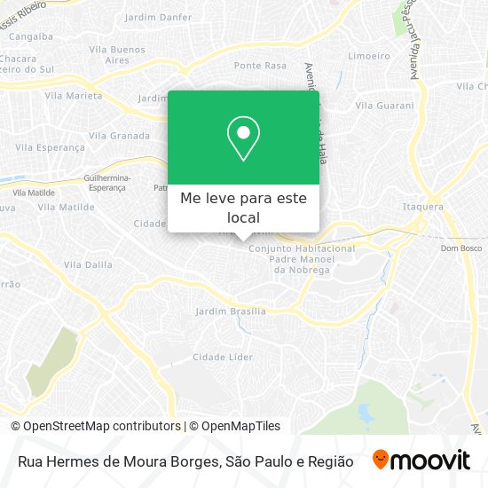 Rua Hermes de Moura Borges mapa