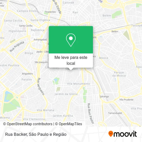 Rua Backer mapa