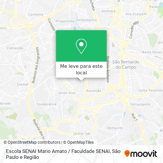 Escola SENAI Mario Amato / Faculdade SENAI mapa