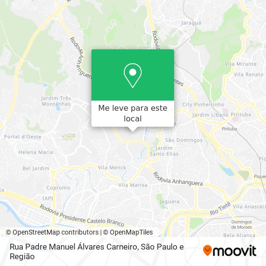 Rua Padre Manuel Álvares Carneiro mapa