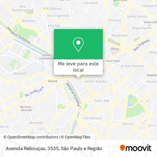 Avenida Rebouças, 3535 mapa