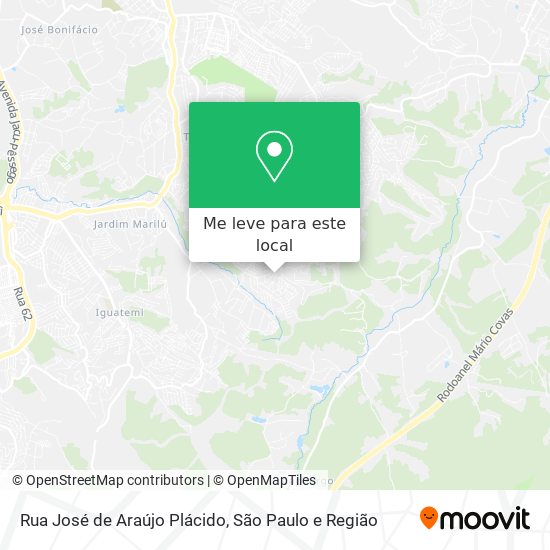 Rua José de Araújo Plácido mapa