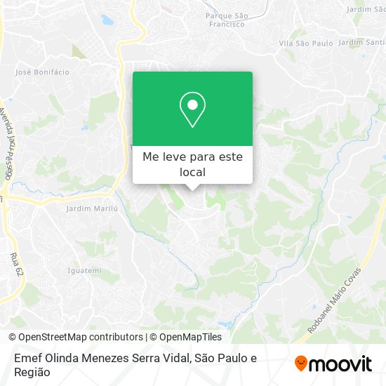 Emef Olinda Menezes Serra Vidal mapa