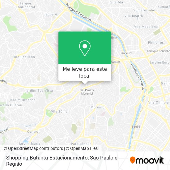 Shopping Butantã-Estacionamento mapa
