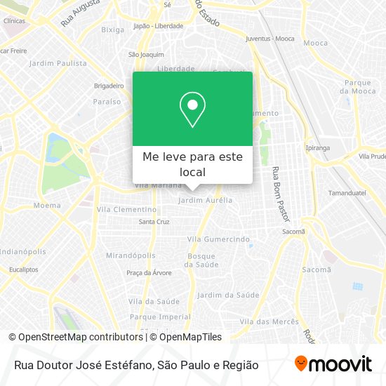 Rua Doutor José Estéfano mapa