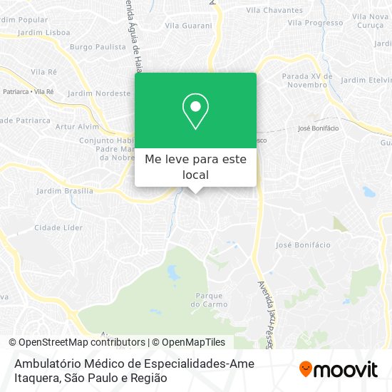 Ambulatório Médico de Especialidades-Ame Itaquera mapa