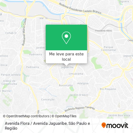 Avenida Flora / Avenida Jaguaribe mapa