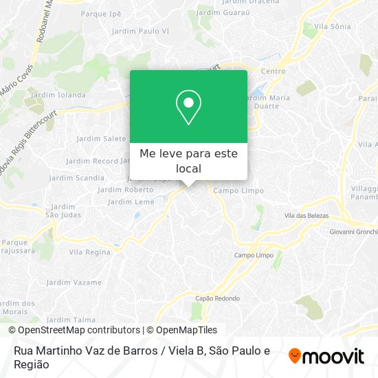 Rua Martinho Vaz de Barros / Viela B mapa