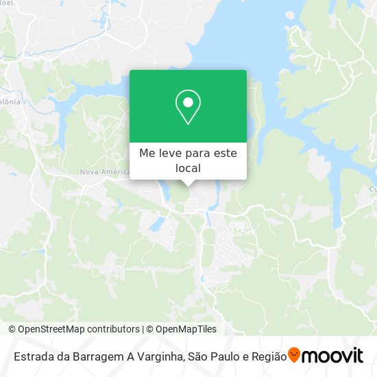 Estrada da Barragem A Varginha mapa