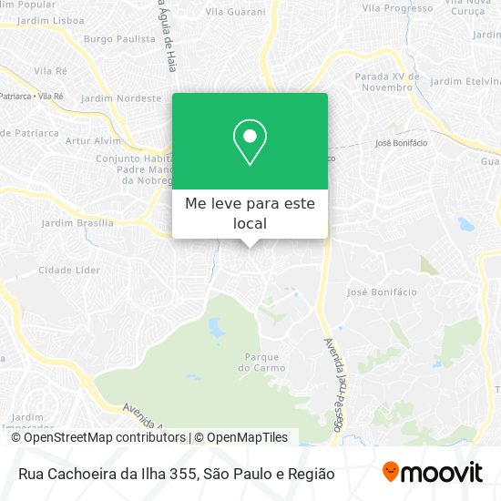 Rua Cachoeira da Ilha 355 mapa