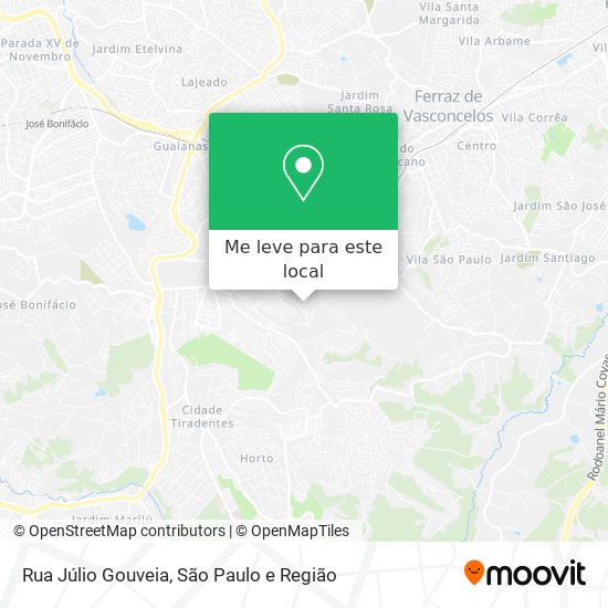 Rua Júlio Gouveia mapa