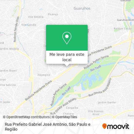 Rua Prefeito Gabriel José Antônio mapa