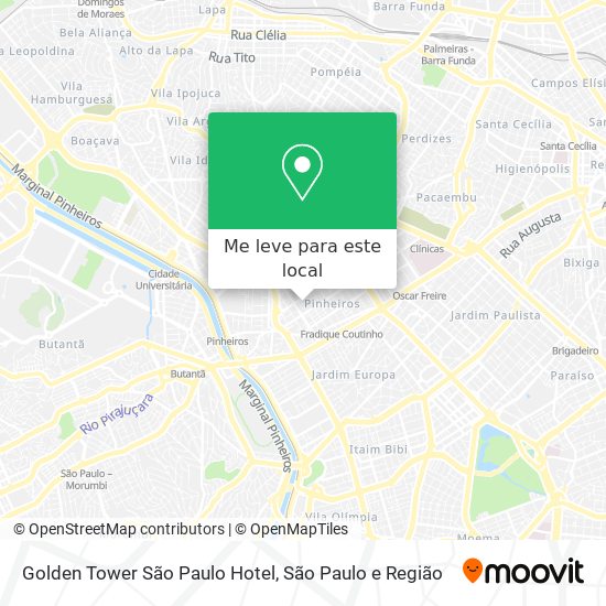 Golden Tower São Paulo Hotel mapa