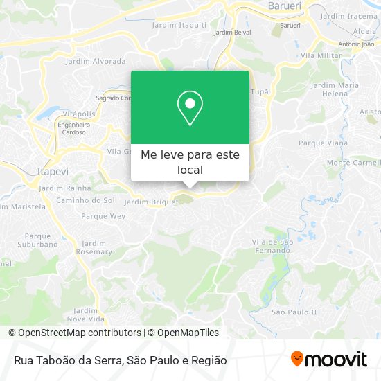 Rua Taboão da Serra mapa