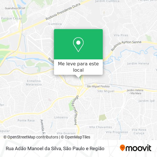 Rua Adão Manoel da Silva mapa